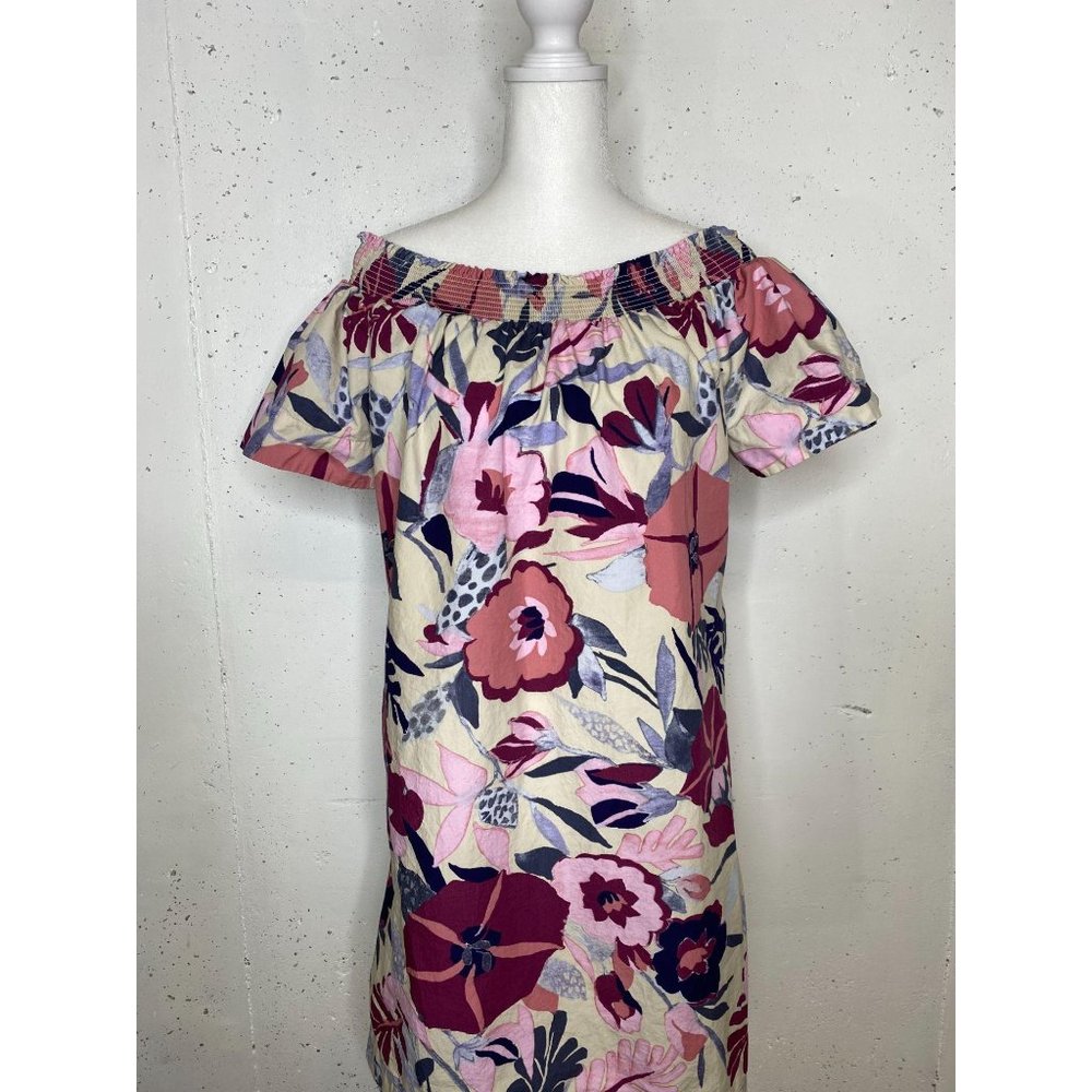 Loft Outlet Off the Shoulder Bright Floral Dress size petite medium